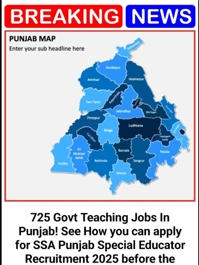 SSA Punjab Special Educator Recruitment 2025 📢