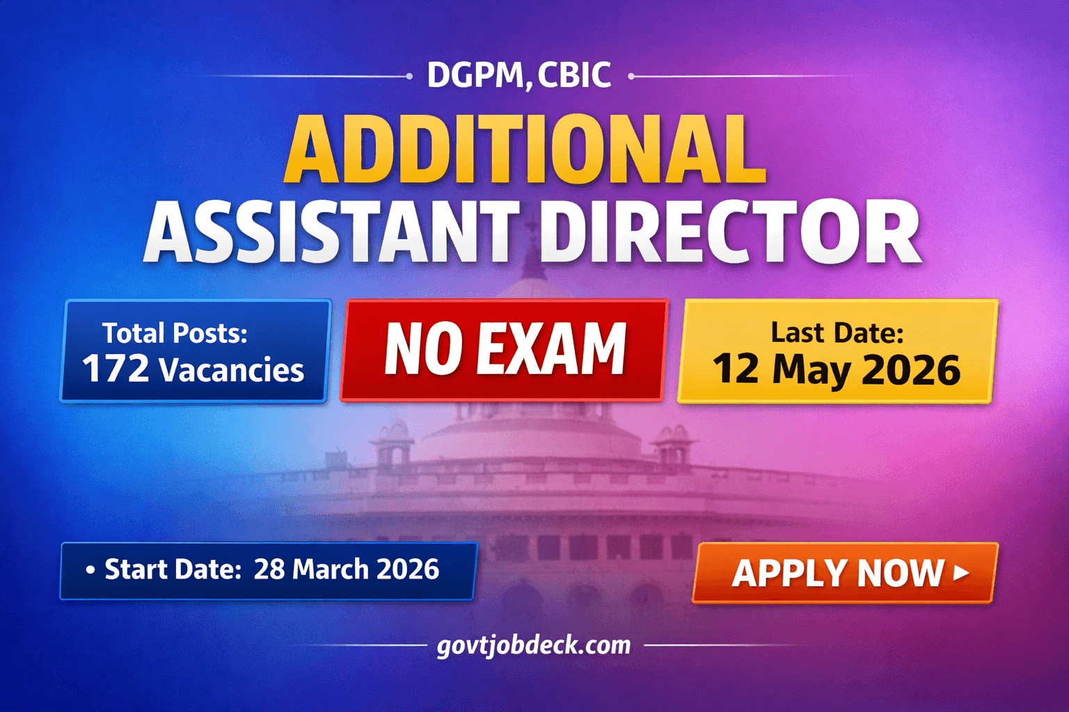DGPM AAD Recruitment 2026 govtjobdeck