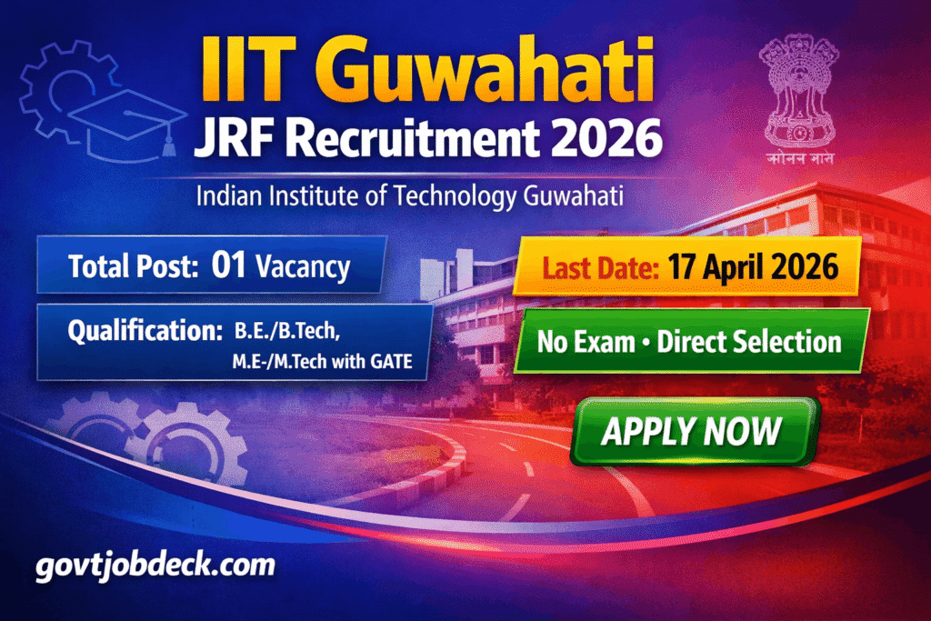 IIT Guwahati JRF Recruitment 2026