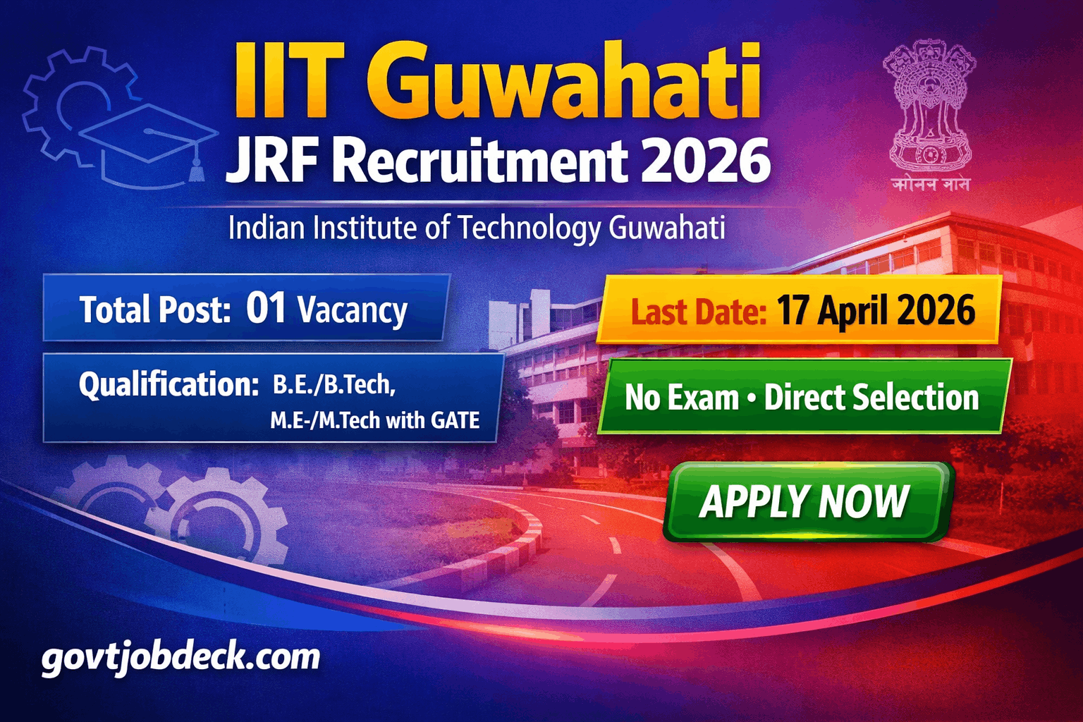 IIT Guwahati JRF Recruitment 2026