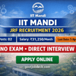 IIT Mandi JRF Recruitment 2026 govtjobdeck