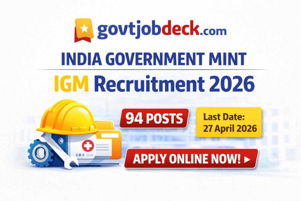 India Government Mint Recruitment 2026