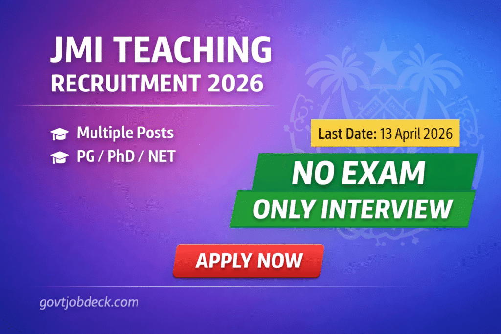 JMI Teaching Recruitment 2026