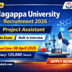 Alagappa University Project Assistant Recruitment 2026