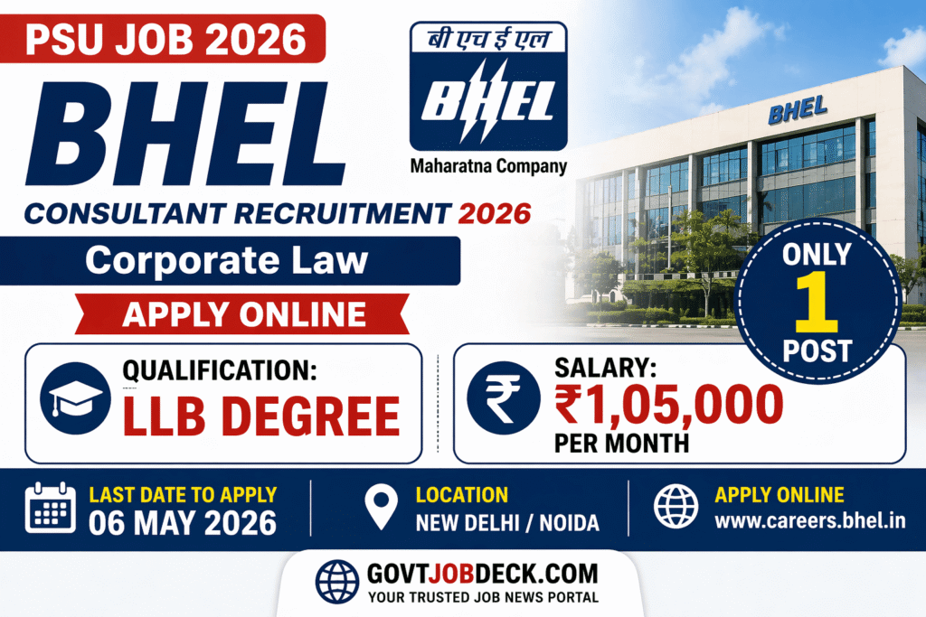 BHEL Consultant Recruitment 2026