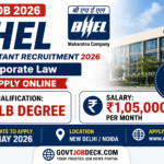 BHEL Consultant Recruitment 2026