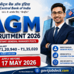 Central Bank Of India AGM Recruitment 2026