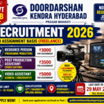 Doordarshan Recruitment 2026 – Video Editor, Cameraman & Resource Person Apply Before 29 May Doordarshan Recruitment 2026