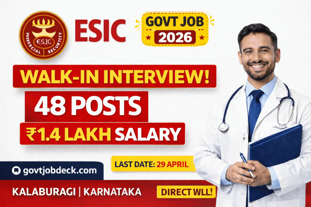 ESIC Senior Resident Recruitment 2026