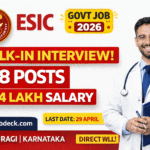 ESIC Senior Resident Recruitment 2026
