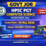 HPSC PGT Computer Science Recruitment 2026 – Subject Knowledge Test Date Announced HPSC PGT Computer Science Recruitment 2026