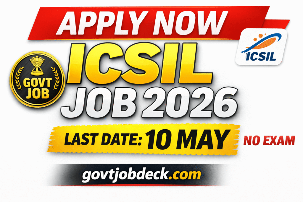ICSIL Advisor Recruitment 2026 Out