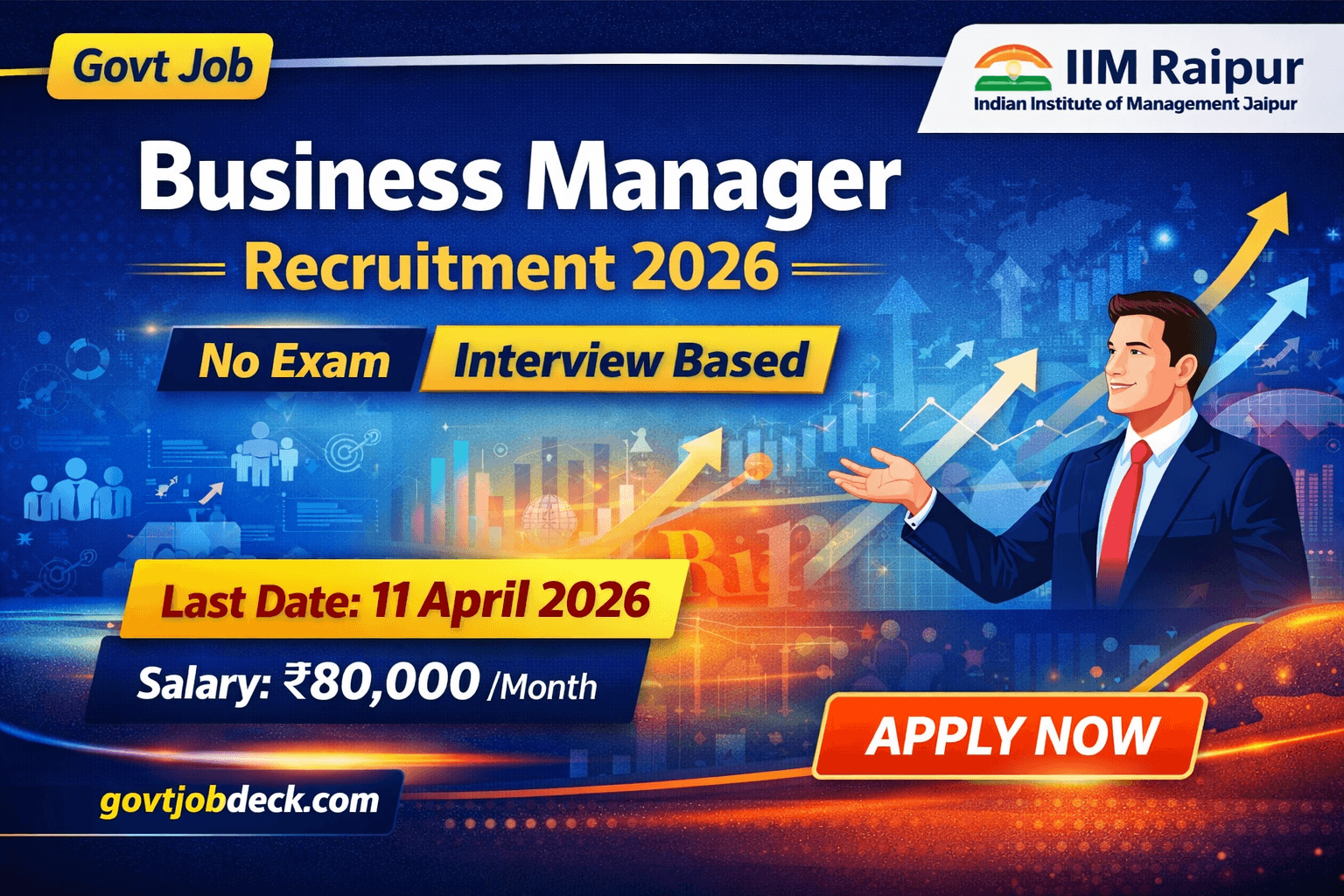 IIM Raipur Business Manager Recruitment 2026 govtjobdeck