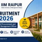 IIM Raipur Recruitment 2026
