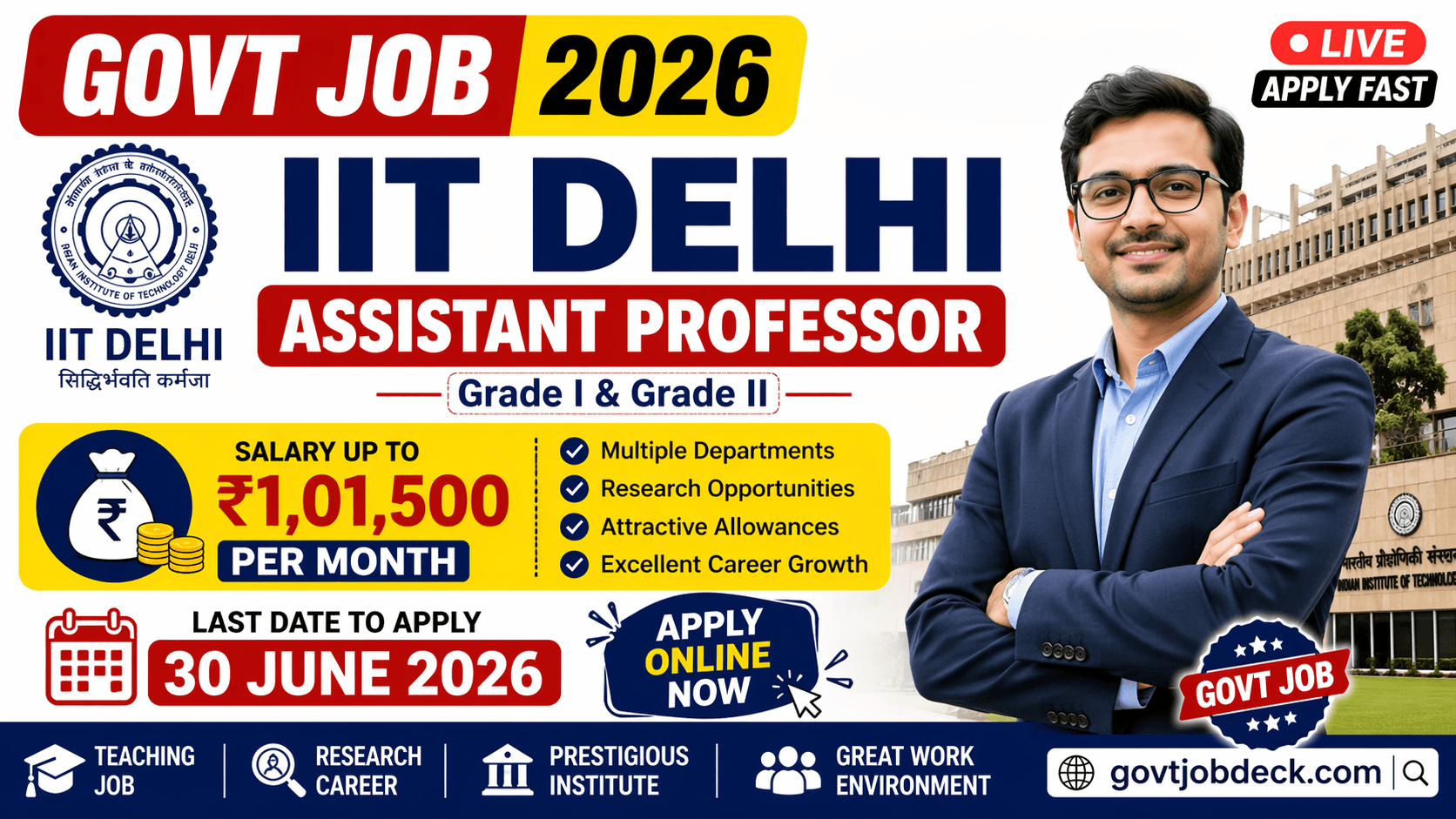 IIT Delhi Assistant Professor Recruitment 2026