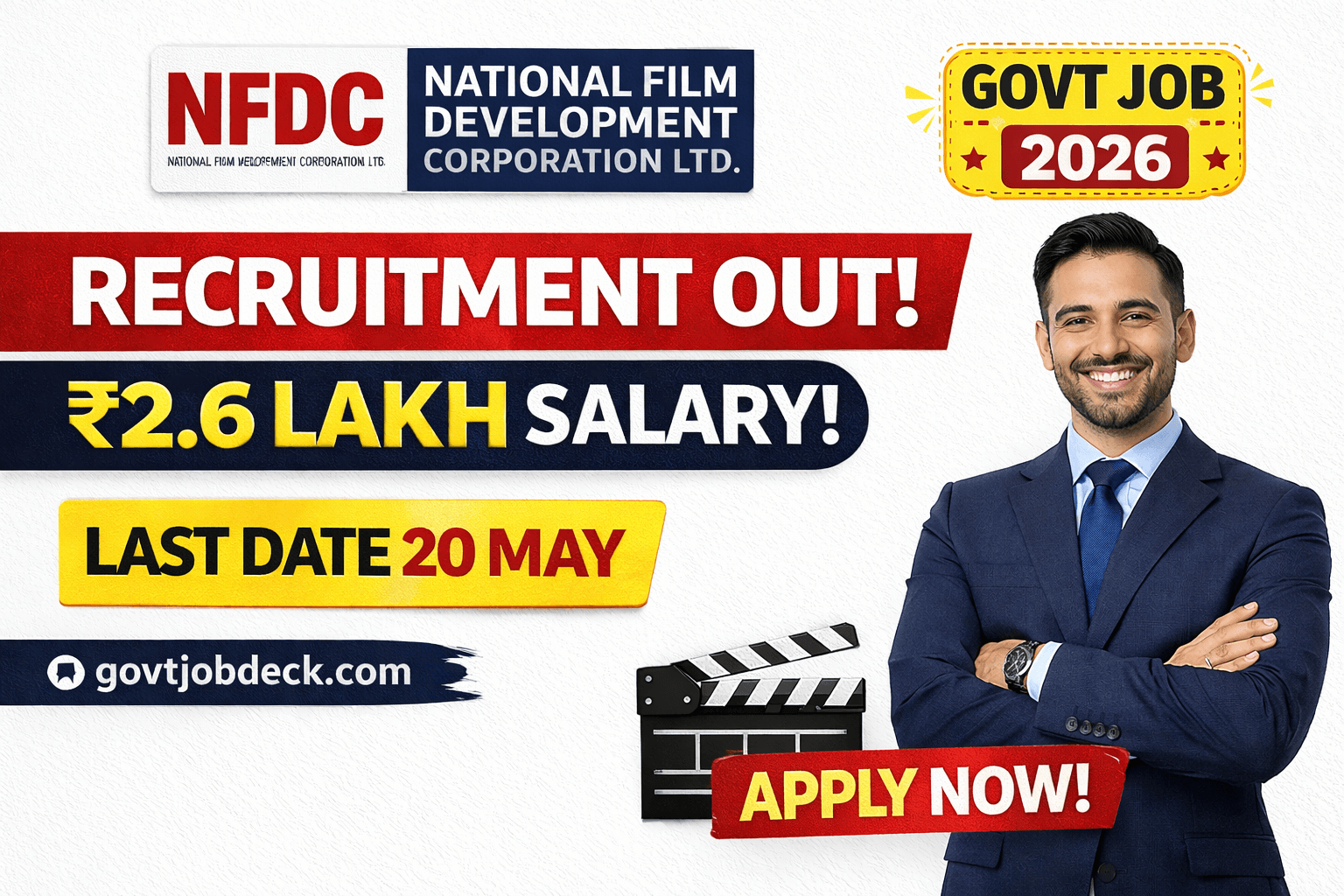 NFDC Recruitment 2026 OUT for 3 POSTS