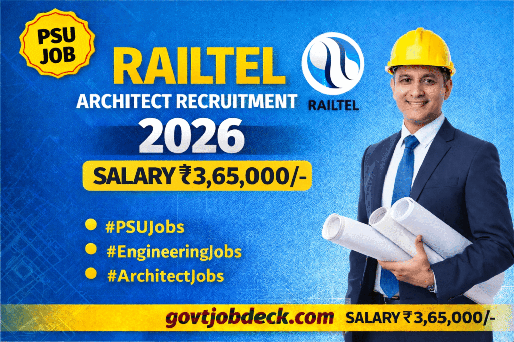 RailTel Corporation of India Limited Architect Recruitment 2026