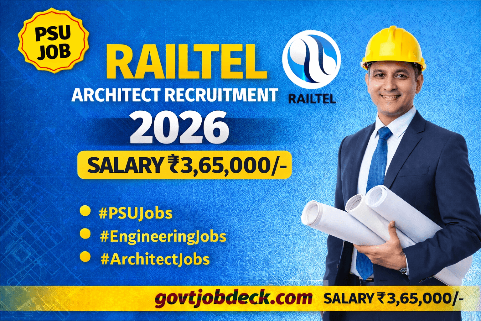 RailTel Corporation of India Limited Architect Recruitment 2026