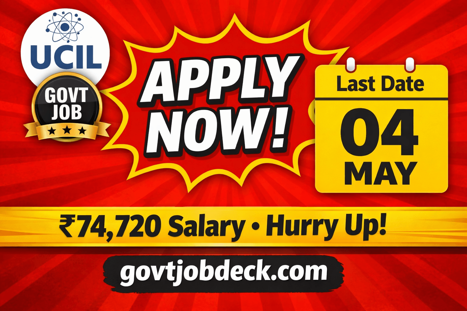 UCIL Assistant Manager Recruitment 2026 OUT – Apply Now, ₹74,720 Salary, Direct Link