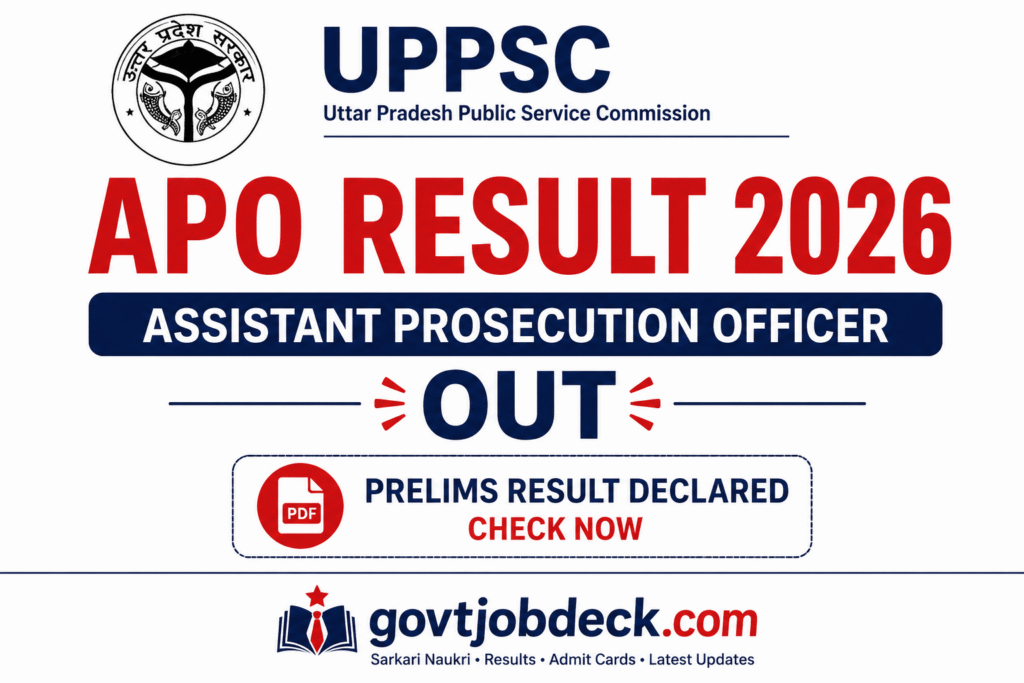UPPSC APO Result 2026