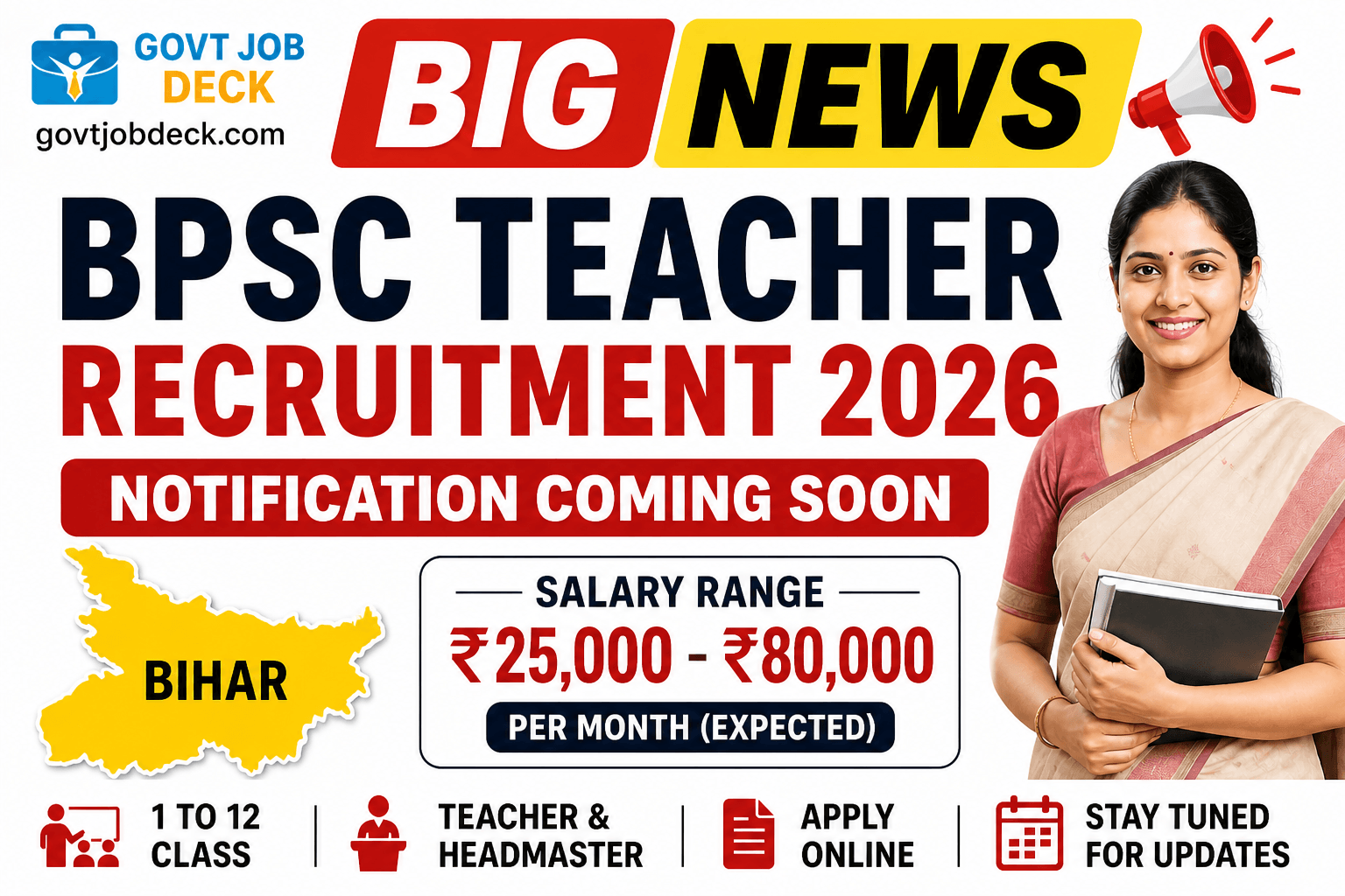 BPSC Teacher Recruitment 2026 Bihar
