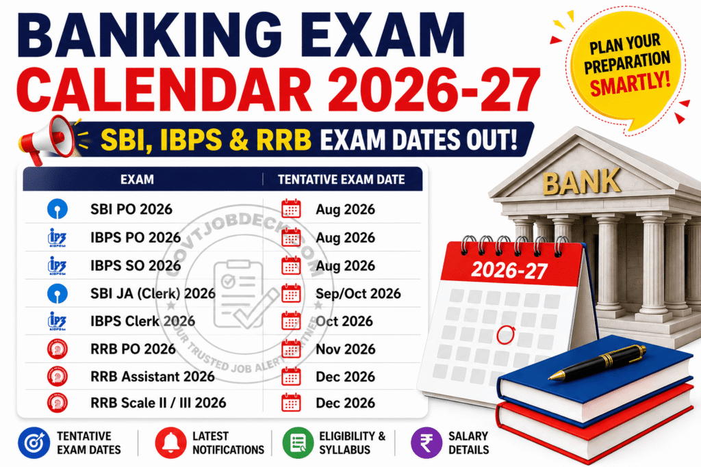 Banking Exam Calendar 2026-27