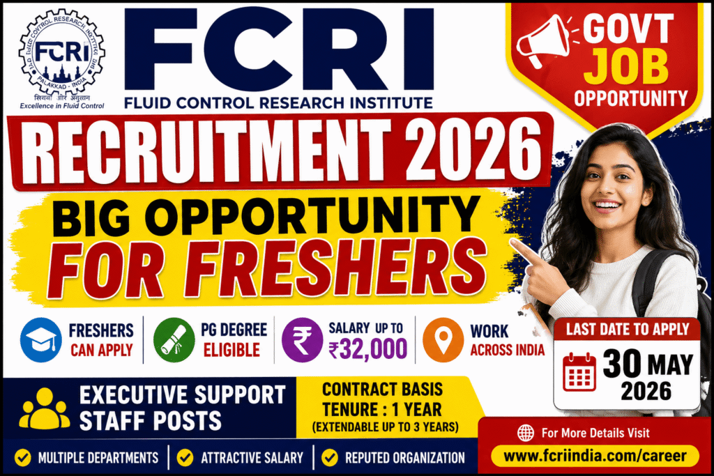 FCRI Recruitment 2026