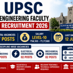 UPSC Engineering Faculty Recruitment 202