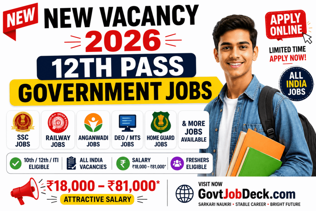 new-vacancy-2026-12th-pass-government-jobs-govtjobdeck