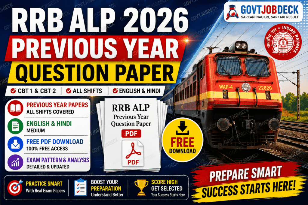 RRB ALP Previous Year Question Paper PDF 2026