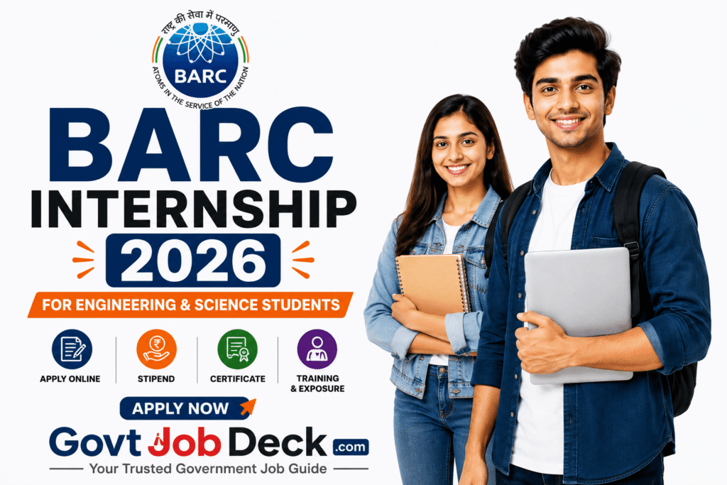 BARC Internship 2026 for Engineering Students – Eligibility, Apply Online, Stipend and Certificate Details
