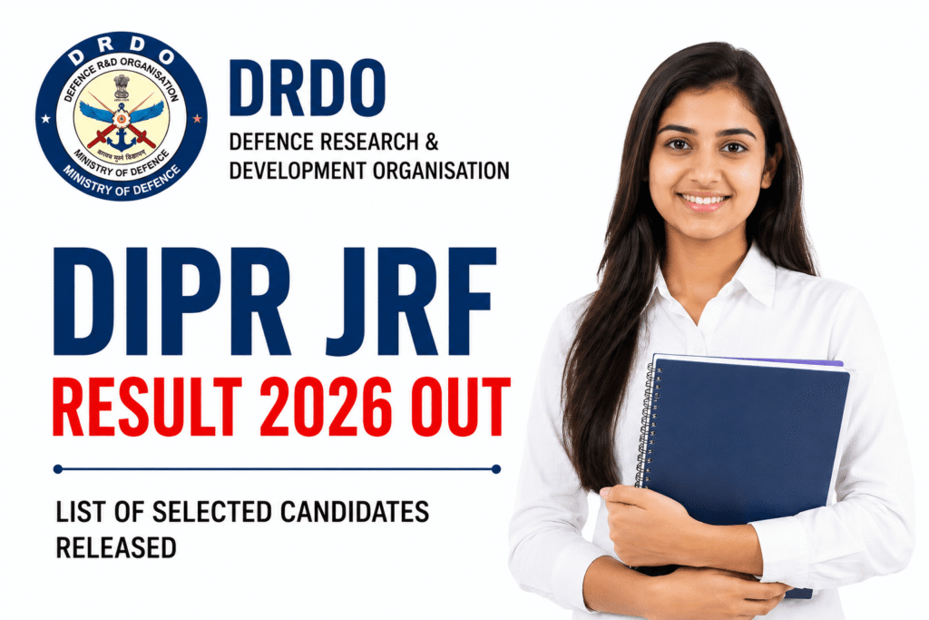 drdo dipr jrf result 2026