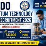 DRDO Quantum Technology JRF Recruitment 2026: ₹37,000 Stipend, 2 Vacancies for Electronics Engineers