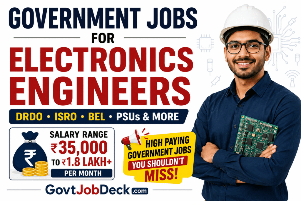Government Jobs for Electronics Engineers 2026: DRDO, ISRO, BEL, PSU & ECE Career Guide
