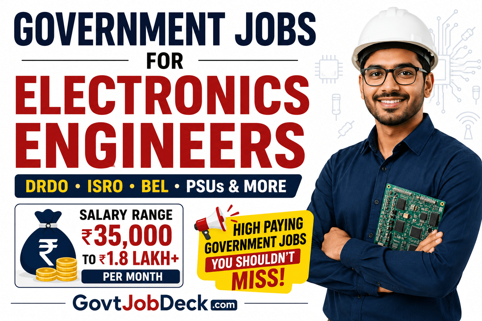 Government Jobs for Electronics Engineers 2026: DRDO, ISRO, BEL, PSU & ECE Career Guide