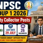 TNPSC Group 1 Recruitment 2026: Deputy Collector Posts, Salary ₹2.05 Lakh, Apply by 29 July
