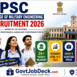 UPSC College of Military Engineering Recruitment 2026: 34 Assistant Professor & Associate Professor Vacancies in Ministry of Defence UPSC College of Military Engineering Recruitment 2026: 34 Faculty Vacancies in Pune