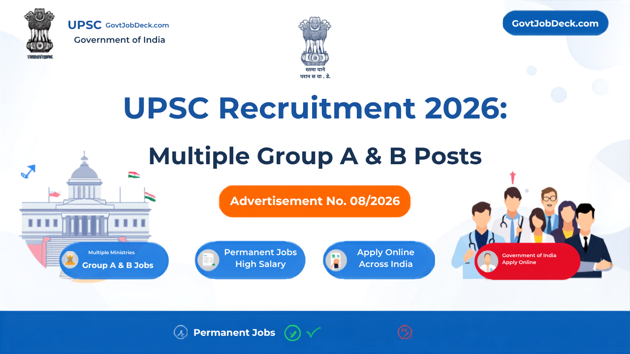 UPSC Recruitment 2026 Advertisement 08: 48 Vacancies for Doctors, Scientists & Legal Officers — Last Date 31 July