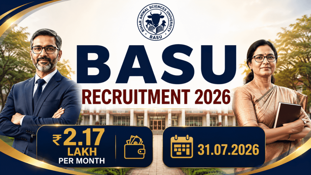 BASU Recruitment 2026: 95 Professor Jobs with ₹2.17 Lakh Salary | No Exam