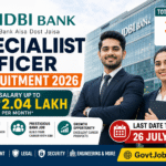 IDBI Bank Specialist Officer Recruitment 2026 Out: Salary Up to ₹2.04 Lakh/Month, Apply Online for 31 Posts IDBI Bank Specialist Officer Recruitment 2026-27 Out: Salary Up to ₹2.04 Lakh/Month, Apply Online for 31 Posts