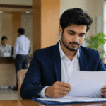 Banking Jobs 2026 β 20,415+ Vacancies (SBI, IBPS) Candidate reviewing Banking Jobs 2026 application documents at a bank branch β SBI, IBPS recruitment