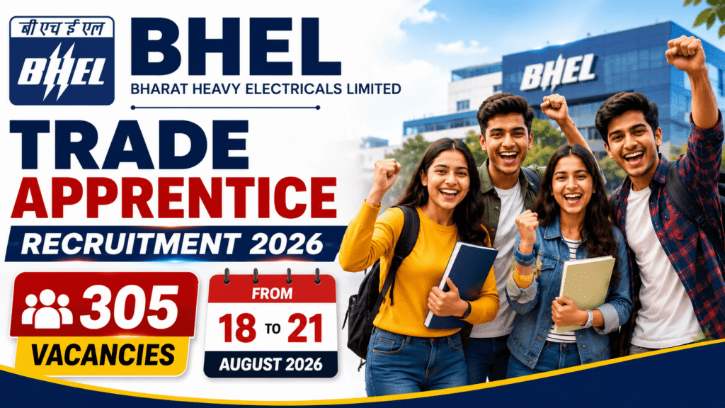 BHEL Trade Apprentice Recruitment 2026 – 305 ITI vacancies