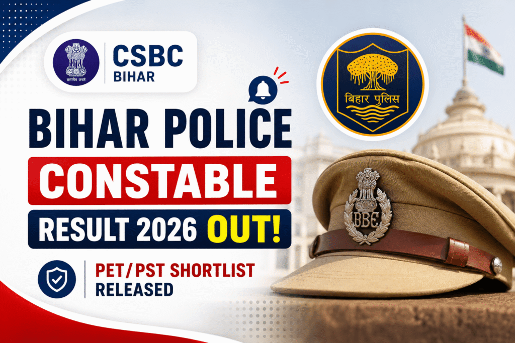 Bihar Police Constable Result 2026 PET PST Shortlist