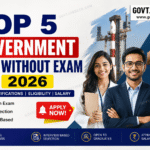 Government Jobs Without Exam 2026 – Top 5 Direct Recruitment Jobs You Can Apply Today featuring ISRO, UPSC, NTA, ESIC and AAI