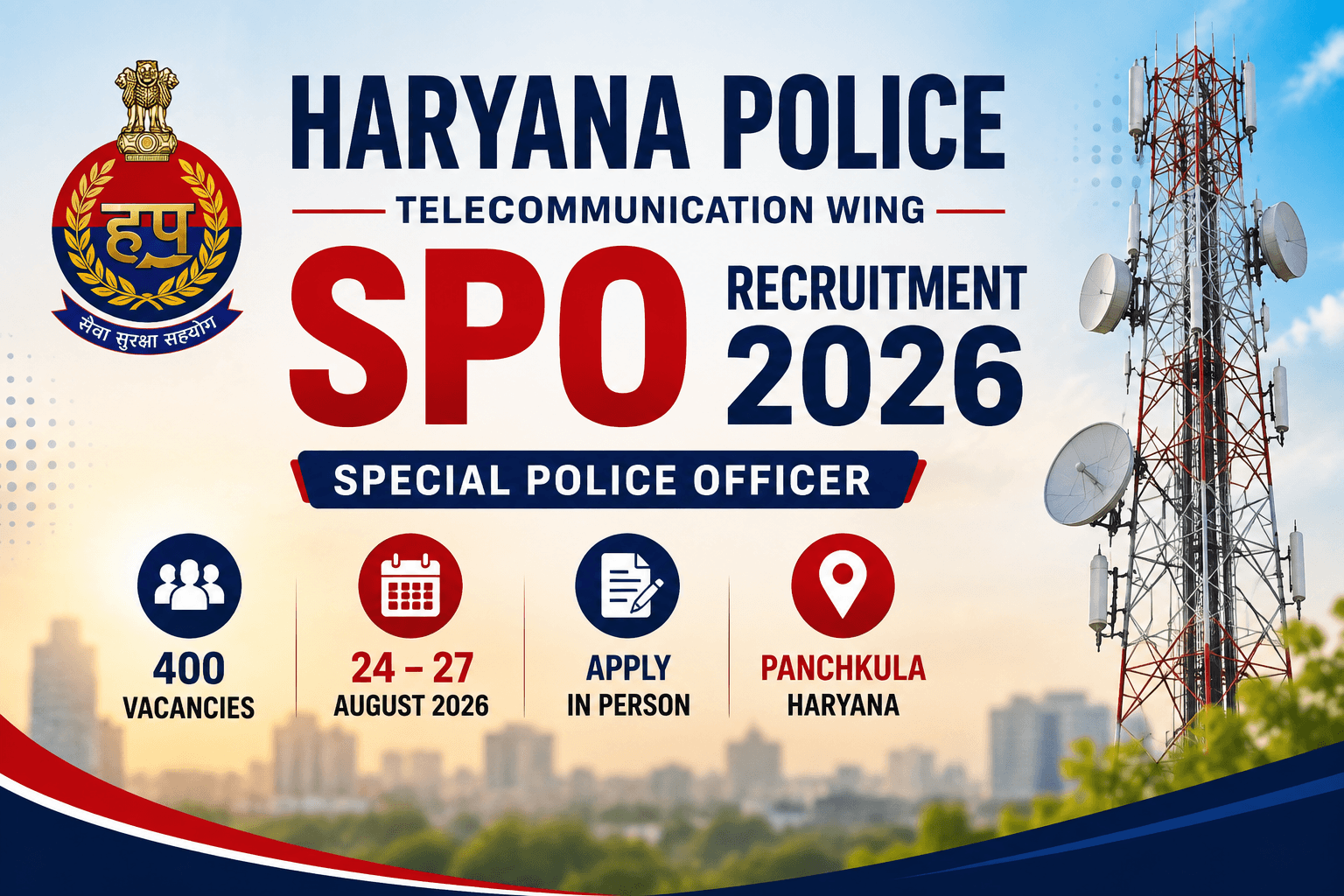 Haryana Police SPO Recruitment 2026 – 400 Special Police Officer Posts