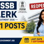 PSSSB Clerk Recruitment 2026 Reopened – 531 Posts