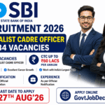 SBI Specialist Cadre Officer Recruitment 2026 – 34 Cyber, AI & IT Vacancies – Last Date 27 August | Salary Up-to Rs. 60 Lacs) SBI Specialist Cadre Officer Recruitment 2026 – 34 Cyber, AI & IT Vacancies – Apply Online Before 27 August (CTC Up to Rs. 60 Lacs)