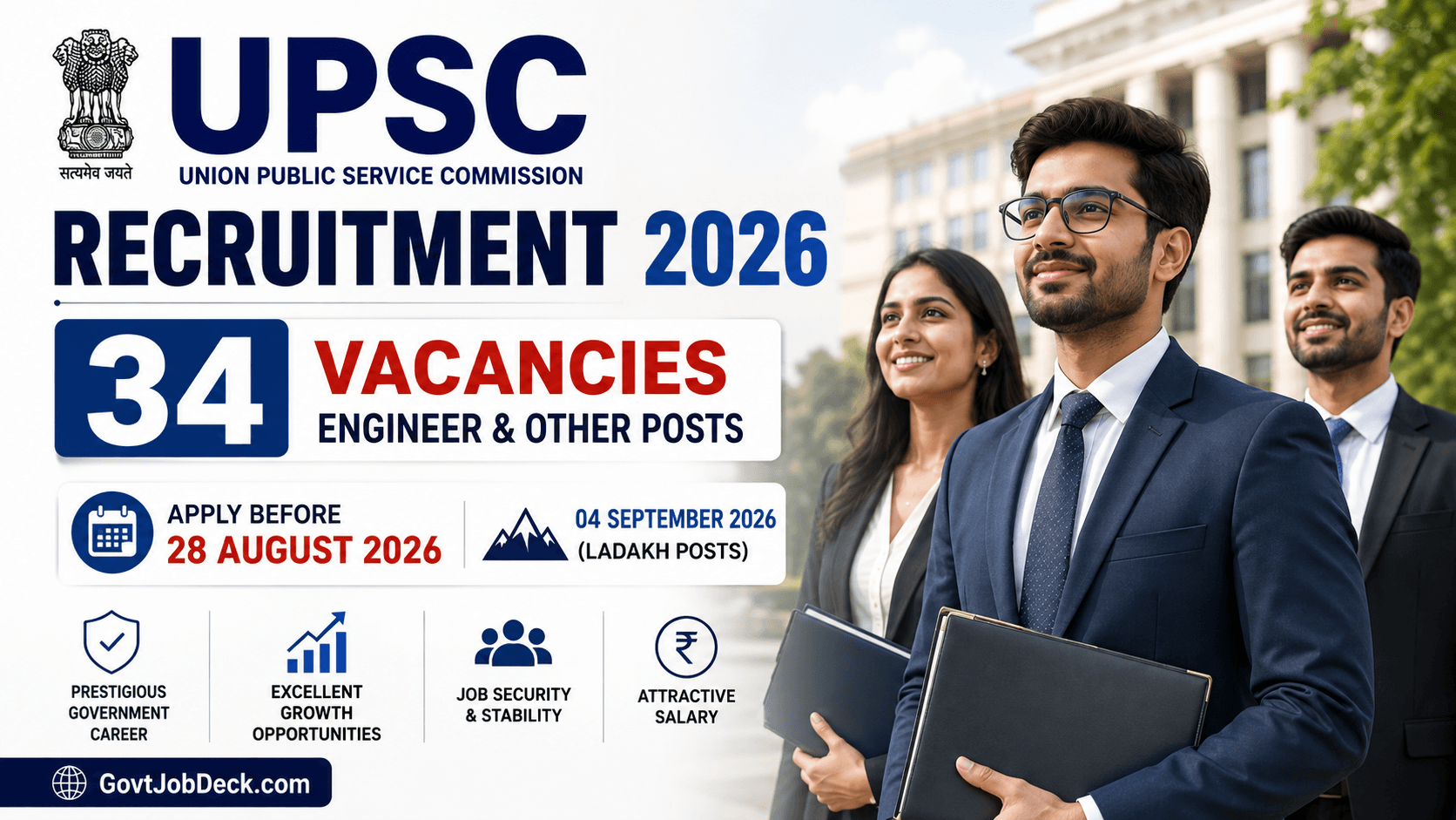 UPSC Advt No 10/2026: 34 Vacancies, Eligibility & Apply Online