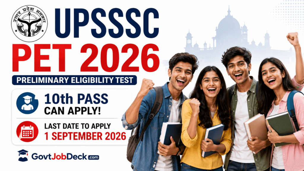 UPSSSC PET 2026 notification and online application