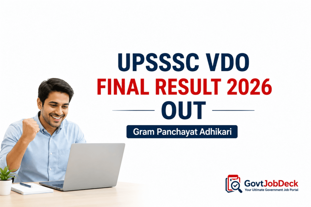 UPSSSC VDO Final Result 2026 and Cut Off Marks
